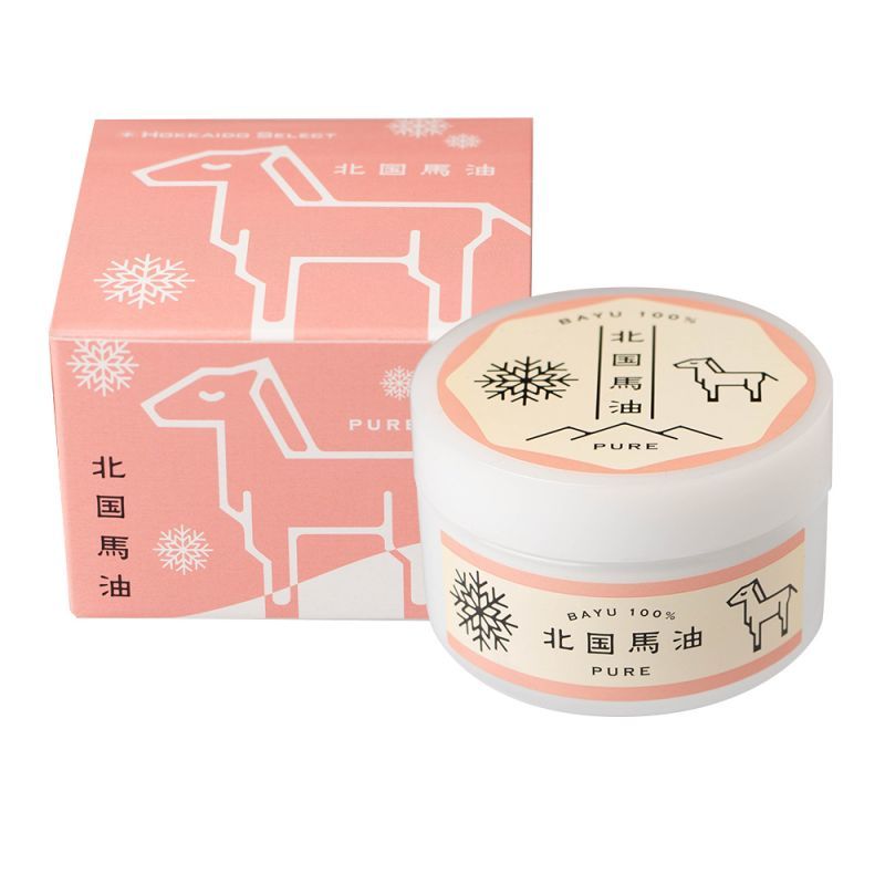 北国馬油 ピュア 60g 容器とパッケージ箱